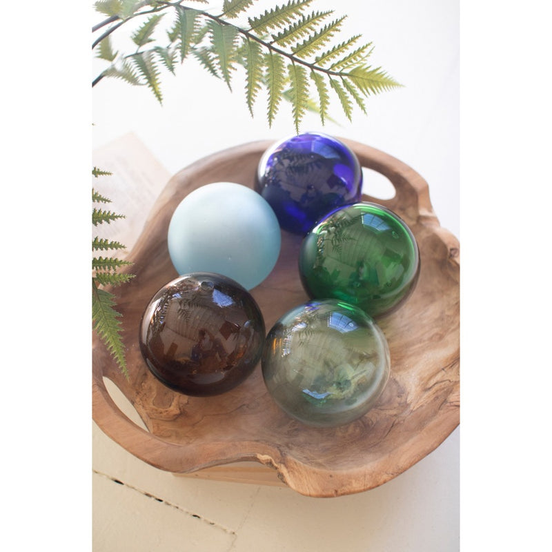 recycled frosted glass balls