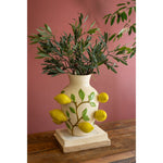 white yellow lemon vase ceramic large