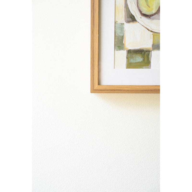 acrylic avocado painting wood frame