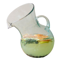 glass tilted pitcher