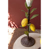 lemon taper candle holders painted metal