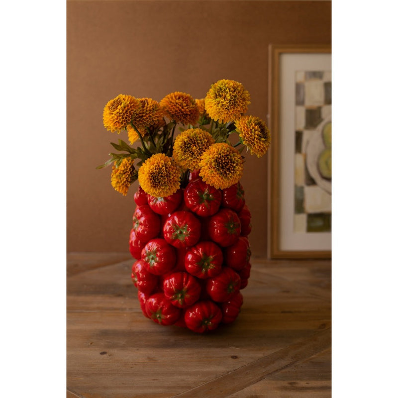 ceramic produce vase red tomato decorative 
