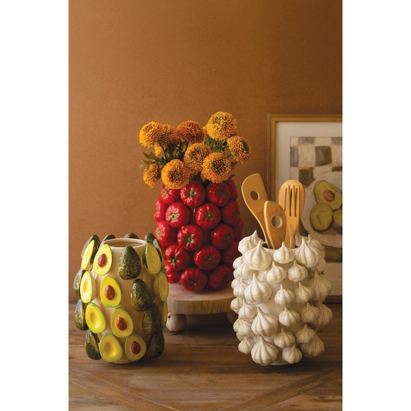 ceramic produce vase red tomato decorative 