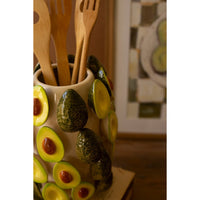 ceramic produce vase green avocado decorative 
