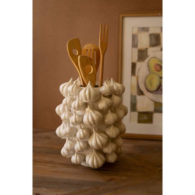 ceramic produce vase white garlic decorative 