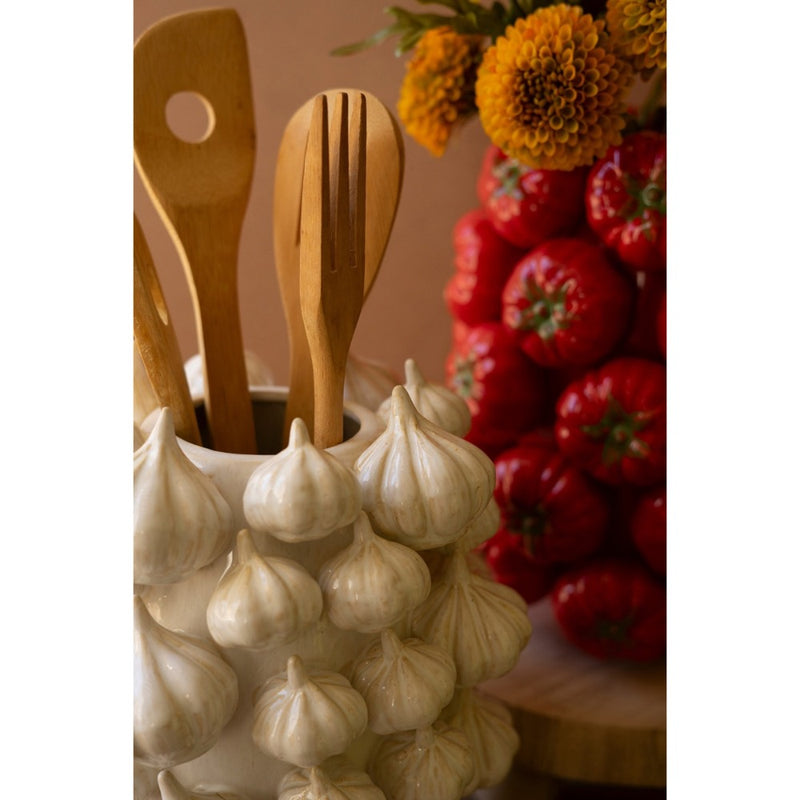 ceramic produce vase white garlic decorative 