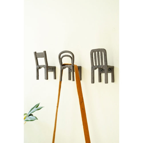 cast iron chair wall hooks set of 3
