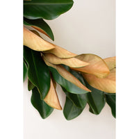 green tan artificial magnolia leaf garland