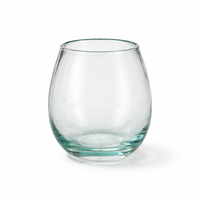 clear recycled clear stemless wine glasses