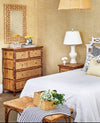 Tortoise Shell Bamboo + Rattan Tall Drawer Chest