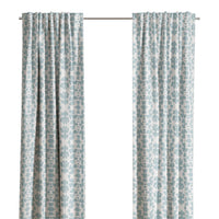 Chintz Mist Curtain Panels by Laura Park Designs in blue and white