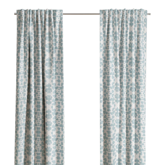 Chintz Mist Curtain Panels by Laura Park Designs in blue and white