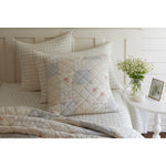 bedding ensemble pastel multi-pattern quilt size options shams
