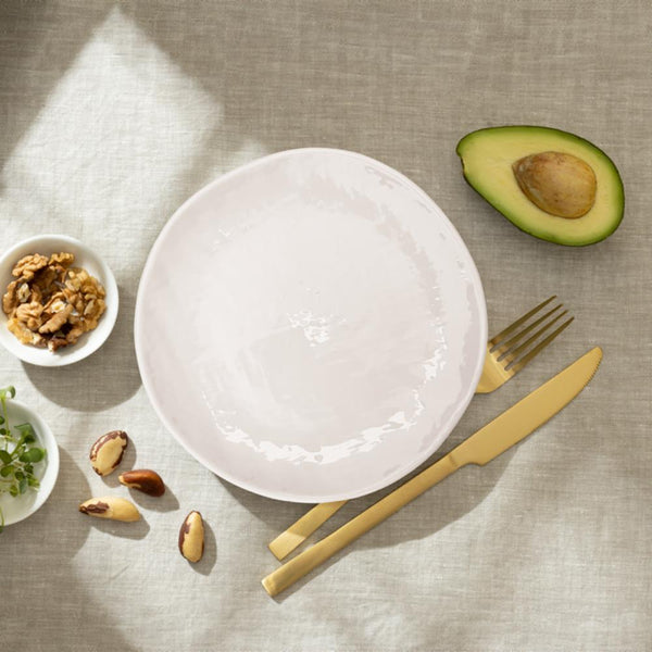 melamine weave cream salad plate 