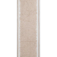 Drapery Curtain Panel Linen Cotton Rod Pocket White Trim