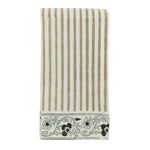napkins set of 4 block printed tan cotton striped floral