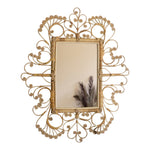 rattan framed mirror ornate design rectangle 