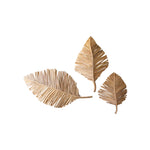 teakwood leaves set handcrafted organic natural decor