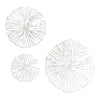 Handmade Paper + Metal Lily Coral Wall Decor (set of 3)