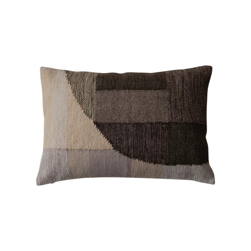woven fabric abstract design throw pillow multicolor