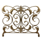 firescreen antique gold acanthus leaf