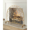 fire screen branch berry arched gold