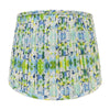 lamp shade blues greens white pleated
