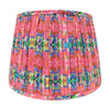 lamp shade bright pink blue green pleated