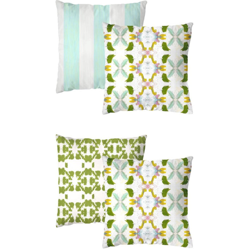 square colorful outdoor pillow multi-color