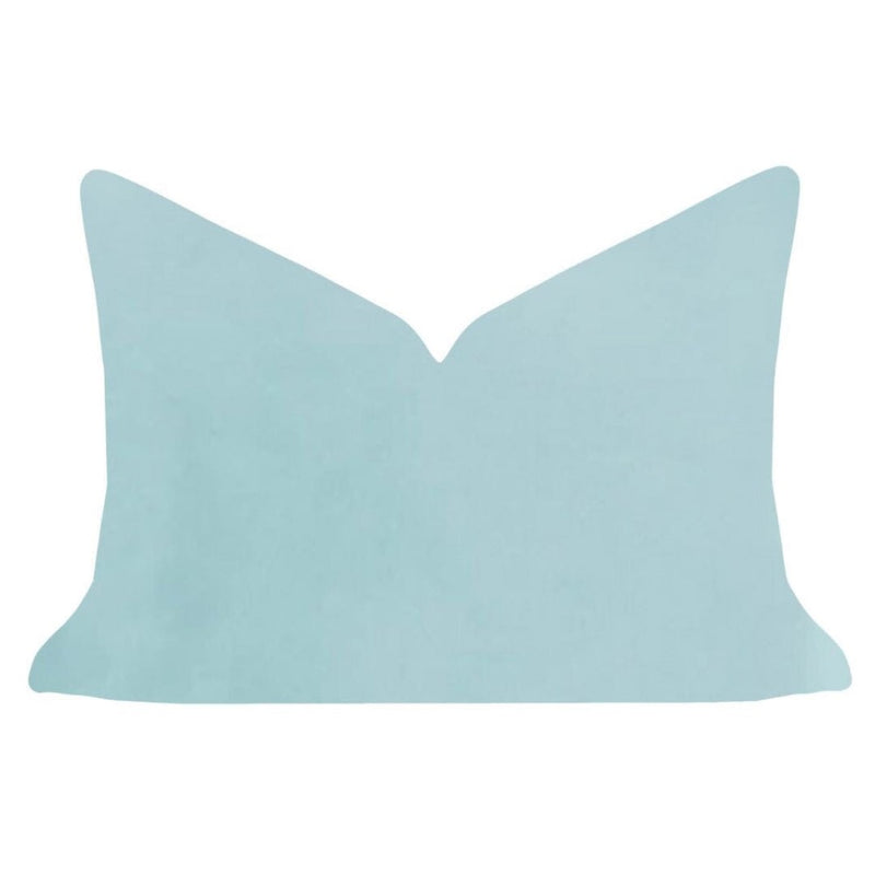 lumbar pillow pastel aqua velvet