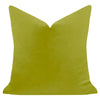 square green cotton velvet pillow