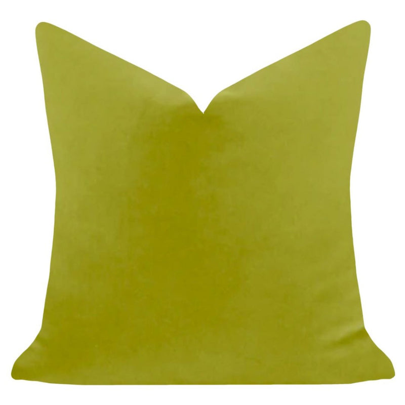 square green cotton velvet pillow