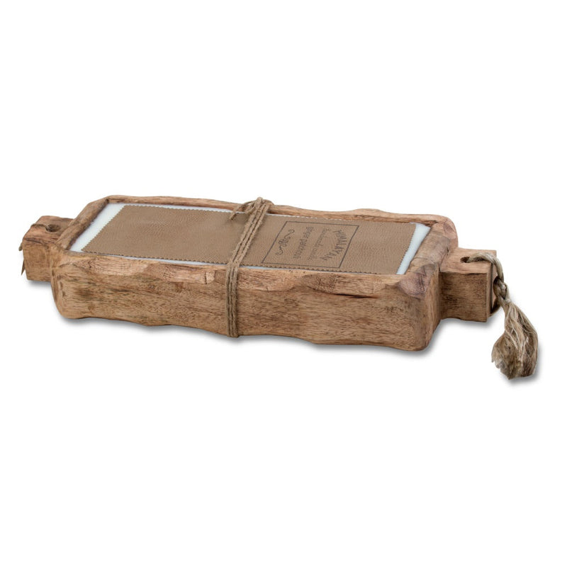 candle driftwood tray natural 
