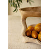 natural two tiered teakwood serving tower
