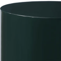 modern accent drink table glossy dark green lacquer round drum-like