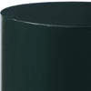 modern accent drink table glossy dark green lacquer round drum-like