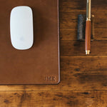 desk pad full grain leather personalized