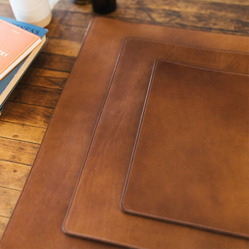 desk pad full grain leather personalized