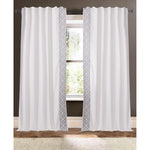ivory curtain panels embroidered silver gold trim