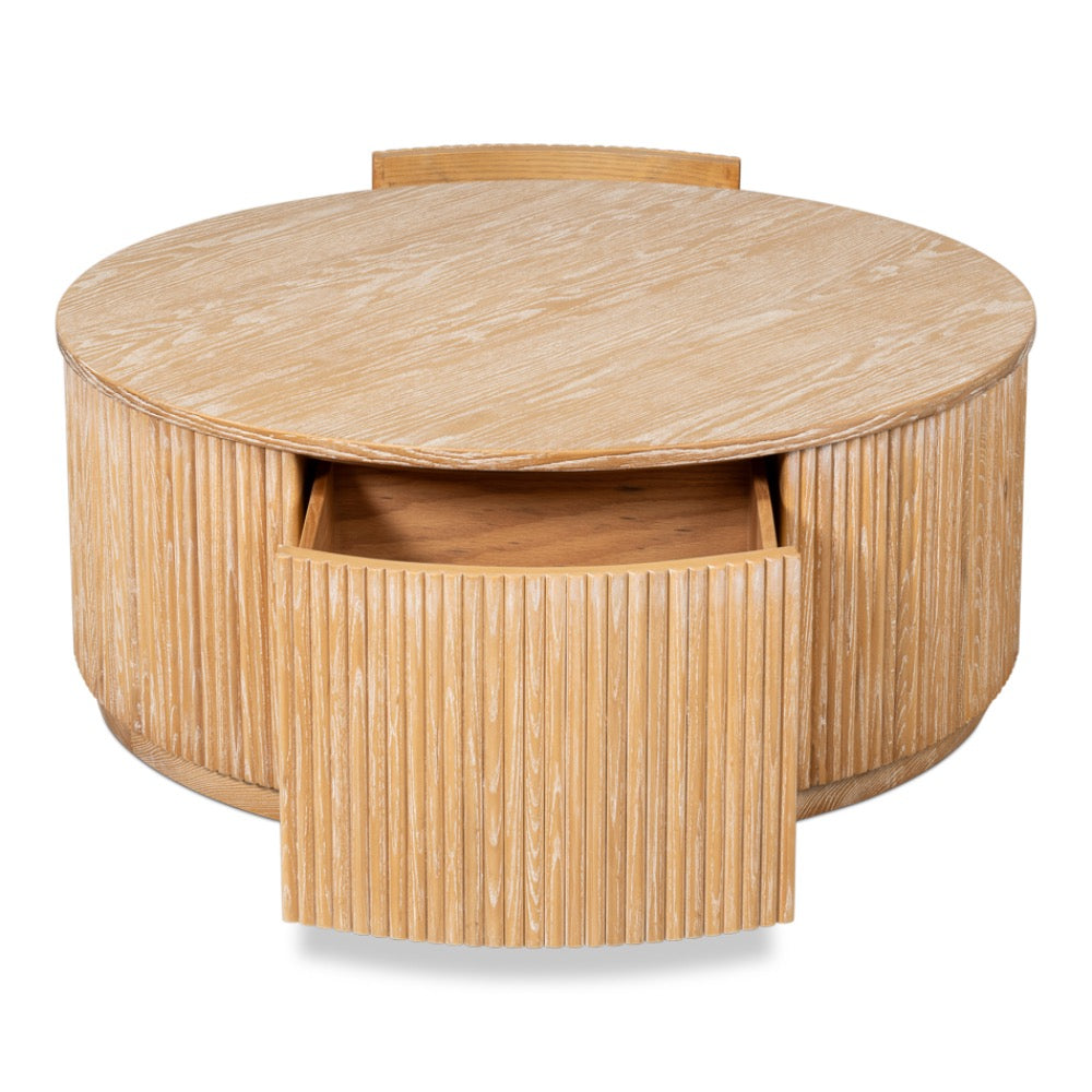round coffee table light wood
