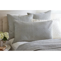 bedding ensemble quilted navy cream daisy pattern shams quilt size options