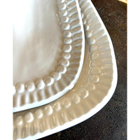 melamine large oval serving platter stone