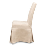 off white slipcover sailcloth wood framed chair high back