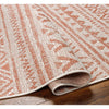 outdoor area rug woven patterned coral 