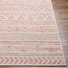 outdoor area rug woven patterned coral 