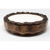 wood round candle seven wick organic