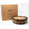 wood organic candle round grapefruit pine scent