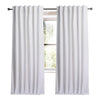 white linen blend curtain panels