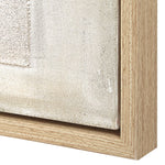 large neutral palette mixed media canvas art light oak frame