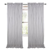 white and gray stripe sheer curtain panels